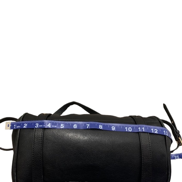 Rebecca Minkoff Black Leather Cupid Satchel Bag Purse Crossbody Gold Hardware!! - Picture 12 of 16